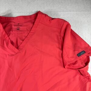 Med Couture Insight Coral 3 Pocket 3XL V-Neck Scrub Top Medical Office Vet